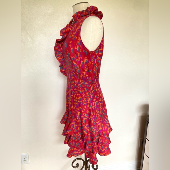 RACHEL ZOE 100% Silk Ruffle Dress - Picture 7 of 16